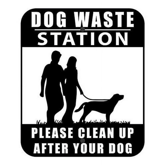 SIGN PET WASTE STATION - BLACK
