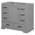 thumbnail image 4 of Grey Painted Finish Vanity - Six Drawers of Different Sizes - Bathroom Storage - Fit Various Items, 4 of 7