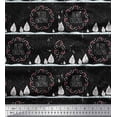 thumbnail image 1 of Soimoi Tissu en Velours Noir Baies Rouges & Joyeux Noël Tissu Imprimé 1 Yard 58 Pouces de Large, 1 of 3