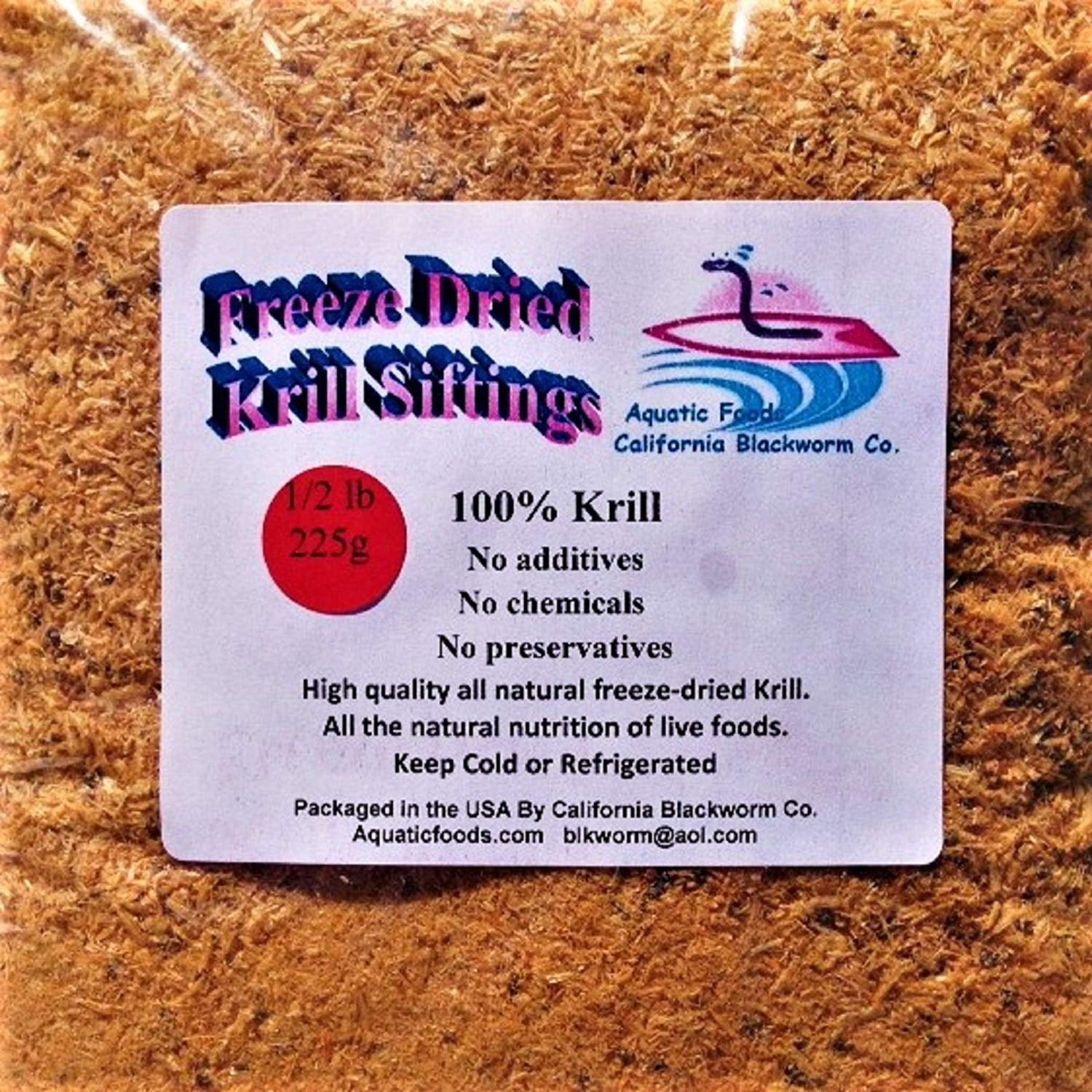 Aquatic Foods Freeze Dried Artic Krill Fine Powder Siftings 1/2-lb -  Perfect for the DIY Fish Food Maker. 