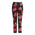 thumbnail image 4 of Pantalon Large pour Femmes Mode Décontractée avec Poches Taille Haute Élastique Imprimé Sport Coton Lin Capris pour Femmes Été Décontracté, 4 of 5