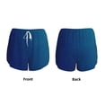 thumbnail image 3 of Honeii teal blue print a double-layered women's running short, ideal for gym, tennis, and various activities, complete with a practical pocket-XX-Large, 3 of 7