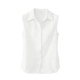 thumbnail image 4 of Womens Summer Tank Tops Elegant Solid Loose Basic Layering Vest Sleeveless Tops for Women White 2Xl, 4 of 4
