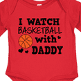 thumbnail image 4 of Inktastic I Watch Basketball with Daddy Boys Long Sleeve Baby Bodysuit, 4 of 5