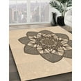 thumbnail image 2 of Ahgly Company Indoor Rectangle Patterned Dark Gold Brown Area Rugs, 6' x 9', 2 of 6