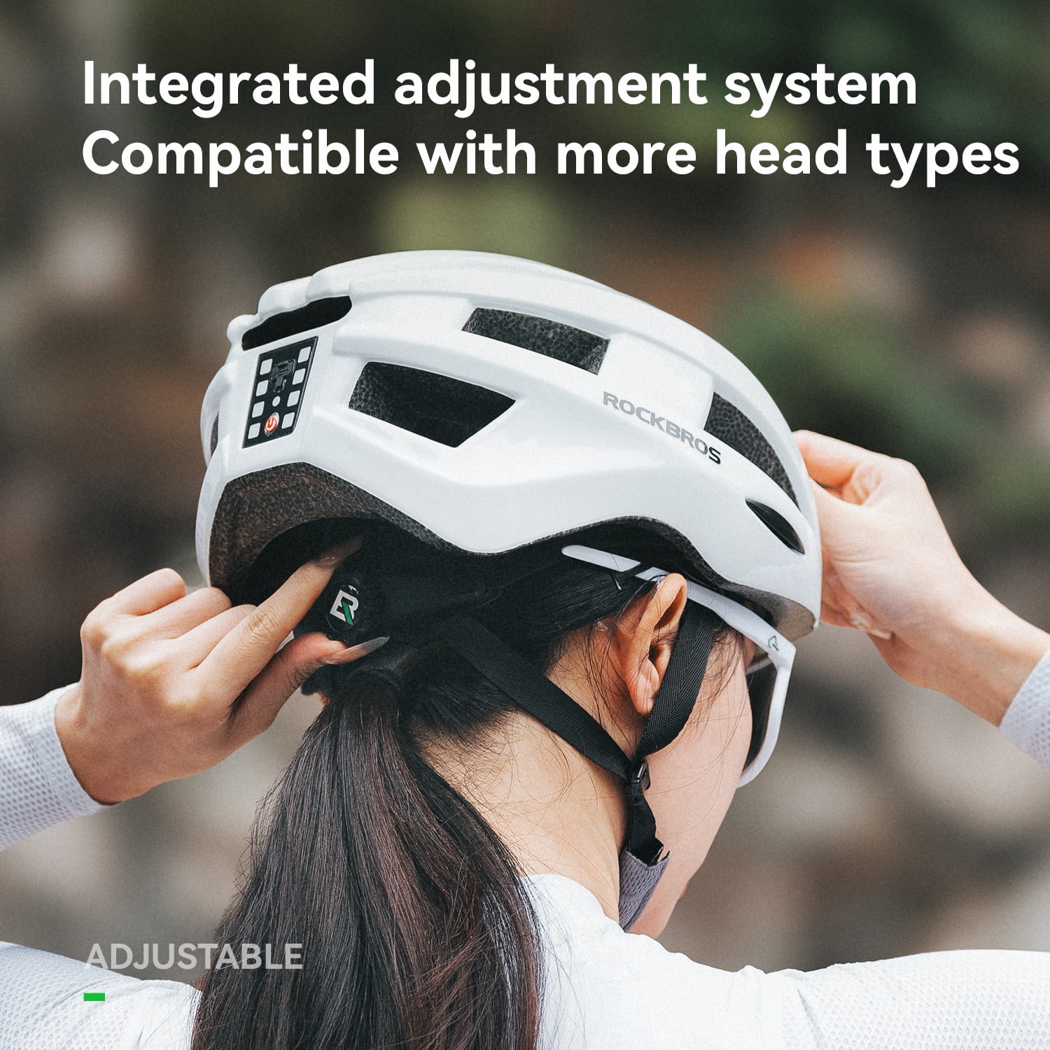 ROCKBROS Bike Helmet With Taillight,Integrally Molded Safety EPS+PC Black,Suitable for Cycling and Skating