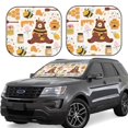 thumbnail image 1 of Balery Cute Bee Honey Jar Hive Bear Parasol para parabrisas de coche de 2 piezas | Parasol plegable para parabrisas delantero de coche para la mayoría de sedanes-Small, 1 of 6