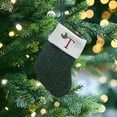 thumbnail image 2 of Boovnll 26 Letters Christmas Stockings, 8" Mini Knitted Personalized Pendant Green Christmas Stocking White Cuff for Holiday Fireplace Xmas Tree Ornaments Party Decor Gifts, Christmas Decorations, 2 of 6