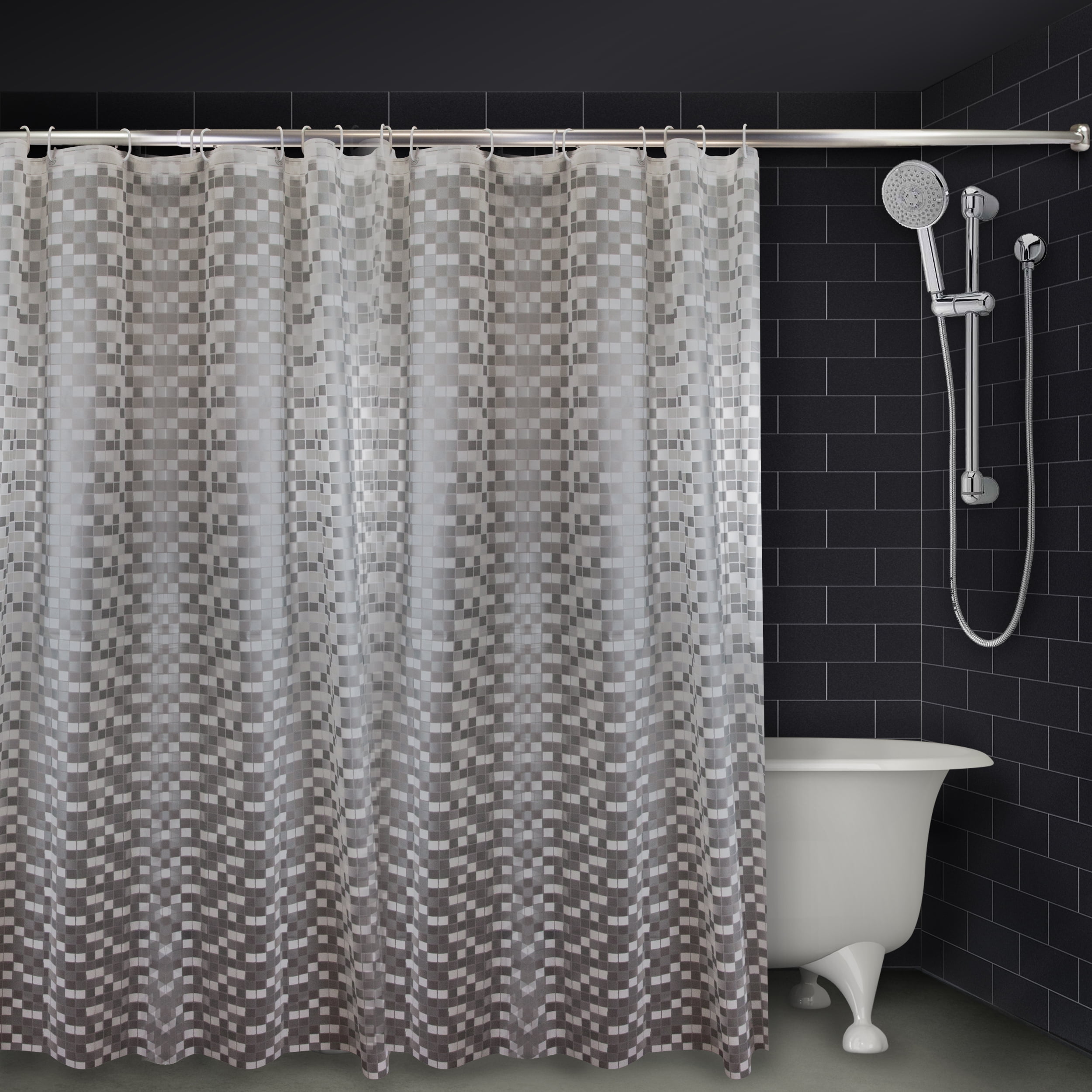 180*180cm Large 3D Shower Curtain Clear Plastic EVA Diamond Water Cube Thicker 