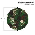 thumbnail image 2 of Fuzoiu Camouflage Skull Print Leather Coasters Set,Drink Coasters Set of 4,for Tabletop Protection, Durable PVC Coasters,Home Décor and Housewarming Gift-Round Shape, 2 of 6