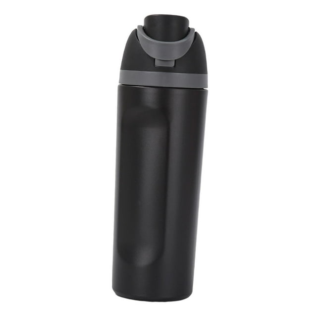 Botella de agua aislada Acero inoxidable, 720 ml, accesorios de botellas de agua deportivos resistentes al desgaste sencillo para bebidas calientes Negro