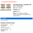 thumbnail image 2 of Front Brake Pad Set - Compatible with 2014 - 2016 Kia Soul 2015, 2 of 2