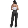 thumbnail image 6 of Women's Baggy Cargo Pants Relaxed Fit Casual Cotton Hiking Pants with 6 Pockets Black, 6 of 10