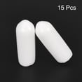 thumbnail image 2 of 15pcs Rubber End Caps 5mm ID Vinyl Round End Cap Cover Screw Thread Protectors White, 2 of 4