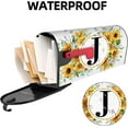 thumbnail image 3 of Summer Sunflower Monogram Letter J Mailbox Cover Magnetic 25.5x21 Inch, Family Last Name Initial Post Letter Box Covers, Spring Summer Seasonal Outdoor Yard Garden Oversized Mailbox Decor, 3 of 6