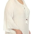 thumbnail image 5 of White Mark Women's Sheer Crochet Cover Up Dress, 5 of 5
