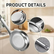Loopunk 2Sets Stainless Steel Fine Mesh Strainer, Colander, Spoon, Sieve, Oil Filter, Food Strainer, Kitchen Gadget (Large, Small)