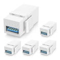 thumbnail image 1 of USB 3.0 Keystone Jack inserta adaptador de conector hembra a hembra (blanco) Tmvgtek Para estrenar, 1 of 3