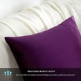 thumbnail image 5 of Decorative Throw Pillow Covers 16 x 16, Purple Soft Pillow Covers Velvet,Set of 4 Decor Square Cushion Covers, 5 of 7