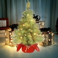 thumbnail image 4 of XIAOLE Pre-Lit Artificial Mini Christmas Tree, Christmas Tree Decorations Miniature Artificial Tree Ornaments Home Christmas Gift, Includes Small Lights And Cloth Bag Base, 2 Ft (Red), 4 of 7