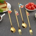 thumbnail image 6 of Baoblaze Gold Cutlery Set Dinner Party Heavy Duty for Chinese New Year Party Birthday C, 6 of 8