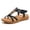 Black, variant on Fiaer Women's Tan Sandals Arch Support Summer Beach Sandals Comfort Walking Shoes Bohemian Flip Flops Sandals with Ankle Elastic Non- Band Brown 9