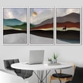 thumbnail image 2 of IDEA4WALL Framed Canvas Print Wall Art Set Multicolor Pastel Mountain Range Waves Nature Wilderness Modern Art Decorative Landscape Rustic for Living Room, Bedroom, Office - 16"x24"x3 White, 2 of 5