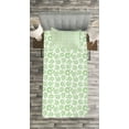 thumbnail image 3 of Ambesonne Alien Quilted Bedspread Set 2 Pcs, Doodle Monsters, Twin Size, Lime Green, 3 of 3