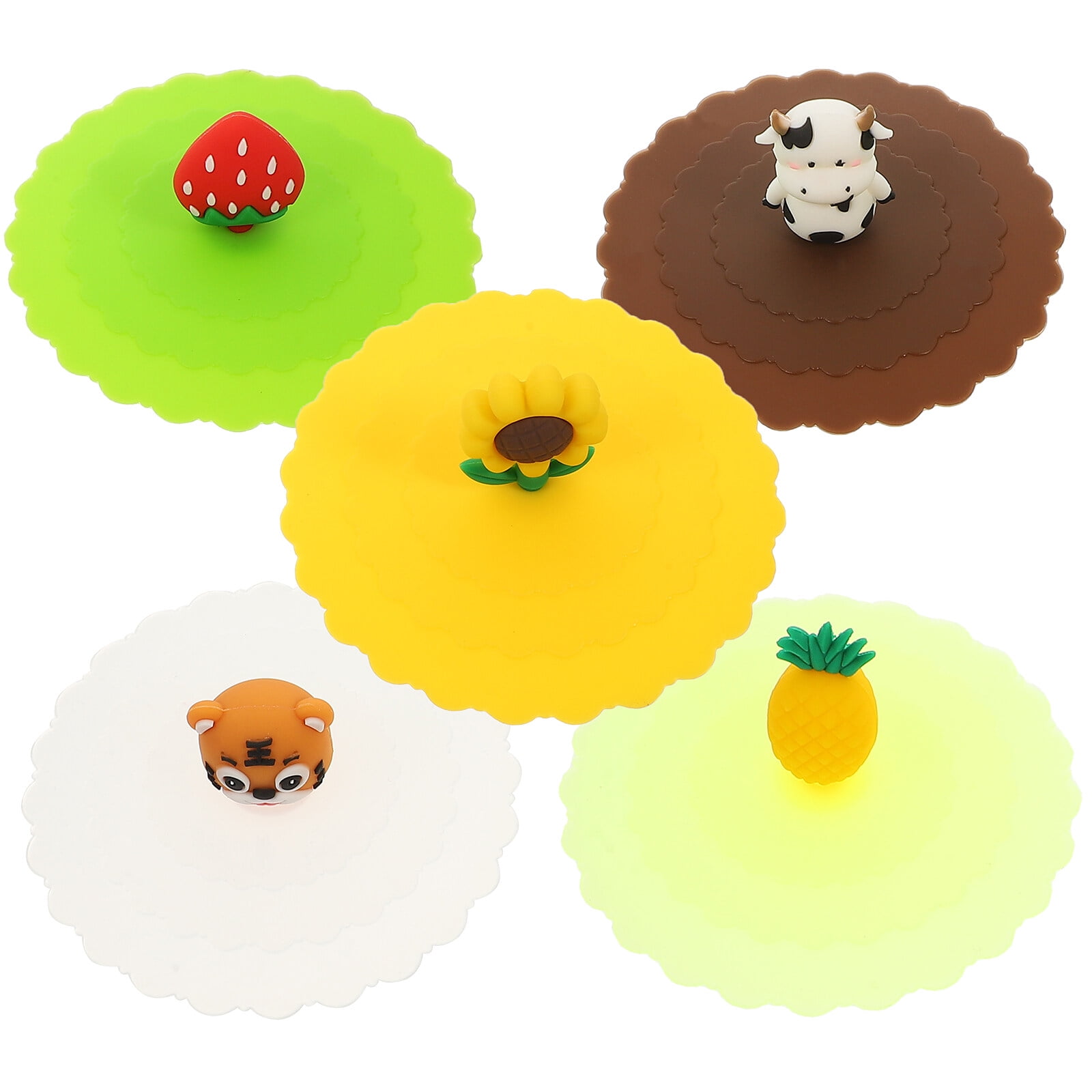 Keweilian Silicone Cup Covers (Set of 4) ， Multicolored Silicone