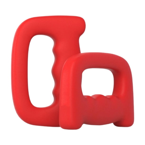 Juego de 2 mancuernas de mano para gimnasio en casa, ideal para sentadillas de mujeres y niñas. Rojo 15 kg