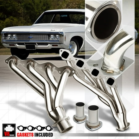 SS Exhaust Header Manifold for 65-73 Chevy/GM BBC Big Block 366-454 Square Port 66 67 68 69 70 71