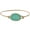 Aqua, variant on Simulated Druzy Cuff - Stackable Simple Thin Wire Gold-Tone Bangle Bracelets for Women by Humble Chic NY, Gold-Tone, Oval