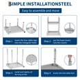 thumbnail image 4 of Kojooin Stainless Steel NSF Commercial Work Table with Adjustable Height Legs, 400 Lbs Capacity, 2" Edge Baffle, 4 of 7