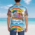 thumbnail image 4 of Fotbe Rainbow Animals on Noah's Ark Camisa Hawaiana para Hombre Unisex – Camisa Casual de Verano con Botones de Manga Corta de Algodón y Lino,XX-Large, 4 of 7