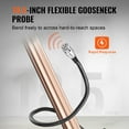 thumbnail image 3 of KFFKFF Natural Gas Detector, Combustible Gas Leak Tester with 18.5-Inch Gooseneck Has Range 50 - 10,000 ppm with Audible & Visual Alarm Locates Propane, Methane, Butane for Home, RV, HVAC, 3 of 9