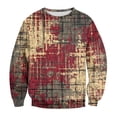 thumbnail image 6 of GrmtClth Sweatshirts for Men Fashion Texture Pattern Lightweight Pullover Top Long Sleeve Crewneck Sweatshirts Red XXXL, 6 of 7