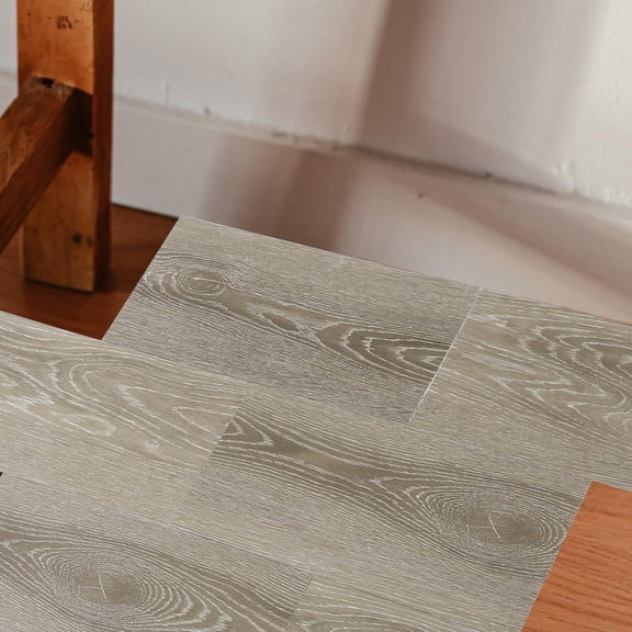 ROSENICE 8Pcs Peel and Stick Tile Floor for Home Renovation 11.8x5.9in
