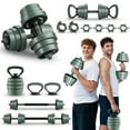thumbnail image 1 of IMFit AIO Weight Adjustable Dumbbells (1.65 to 85 lbs) | Dumbbells, Barbells, Kettlebells, Push-Up Bars, Weight Plates for Full-Body Workout | Premium Weight set for Home Gym Fitness, 1 of 10