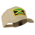 thumbnail image 5 of Jamaica Flag Letter Patched High Profile Cap - Khaki OSFM, 5 of 5