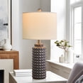 thumbnail image 5 of Oneach Modern Ceramic Table Lamps 24.5" Set of 2 for Living Room Bedroom Bedside Nightstand Lamps, 5 of 9