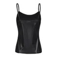 thumbnail image 6 of Alvivi Women's Shiny Metallic Liquid Camisole Tank Top Wet Look Crop Tops Shirt Clubwear Black S, 6 of 7
