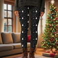 thumbnail image 4 of Oksale Cute Snowman Graphic Christmas Leggings for Women Plus Size Tummy Control Yoga Pants Soft Cozy Stretchy High Wasited Gym Tights Black M, 4 of 6