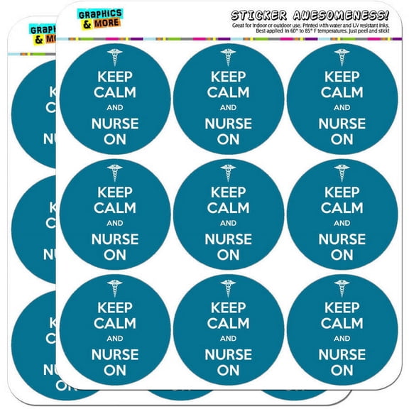 Keep Calm And Nurse On 18 2" Planner Calendar Scrapbooking Crafting Stickers
