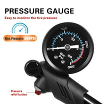 Lixada Bike Air Shock Pump with Pressure Gauge 300PSI High Tire Inflator for Bicycle Fork and Rear Suspension