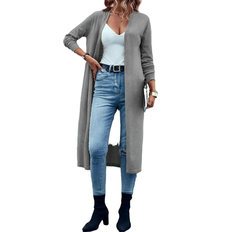 Grey cardigan clearance walmart