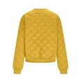 thumbnail image 5 of ClodeEU Womens Quilted Jackets，Long Sleeve Zip Up Bomber Jacket，Warm Winter Coat with Pockets Outerwear Yellow,Womens Plus M, 5 of 8