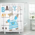 thumbnail image 1 of ABPHQTO Abstracto azul con lindo hipopótamo para diseño de bebé Alfabeto Animal Globo Cortina de ducha de dibujos animados Cortina de baño 165x180 cm ABPHQTO PKNMT66x72Shower-12552, 1 of 2