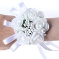 thumbnail image 4 of Wrist Flower, Hand Flower, Ribbons For Bridesmaid Bridal Dancing Parties Prom, 4 of 7