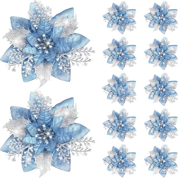 Flor de Navidad rosa para decoración del hogar, corona de 14,5 cm, para puerta y ventana, 1 unidad/5 piezas/10 piezas
