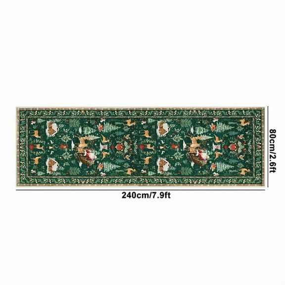 1-Count Runner Rug, Long Rug, Christmas Decorative Rug, Non-Slip Washable Corridor Carpet Runner, Soft Comfortable Area Rug, Multifunctional Suitable for Corridor/Bathroom, Home Decorative Rug